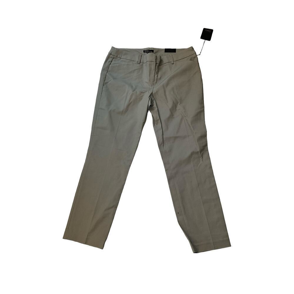 Dalia Dress Pants Women's 10 Gray Pockets Modern Fit Skinny‎ Leg Formal Oxford